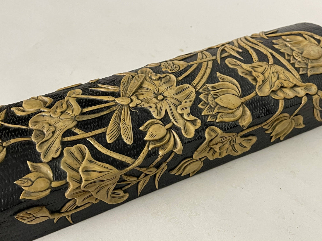 Dragonfly Lotus Soapstone Trinket Box