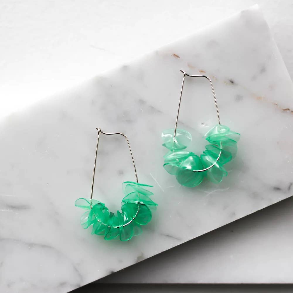 Leona Aquamarine Drops: Sterling Silver