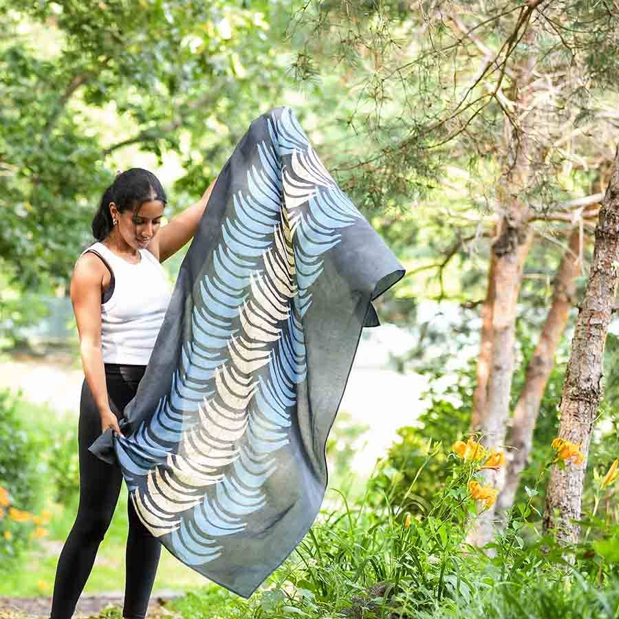 Blue Moon Block Print Scarf