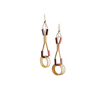 Uni Earrings: Desert red