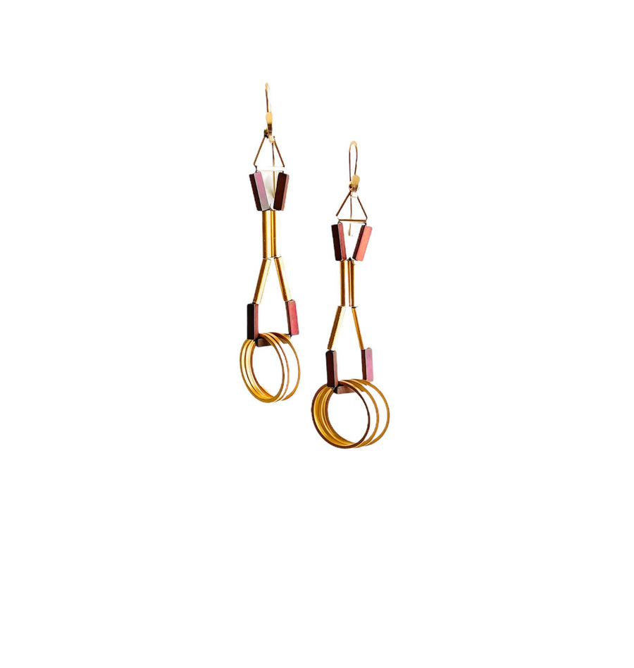 Uni Earrings: Desert red