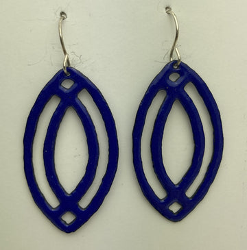 Cobalt Enamel Earrings