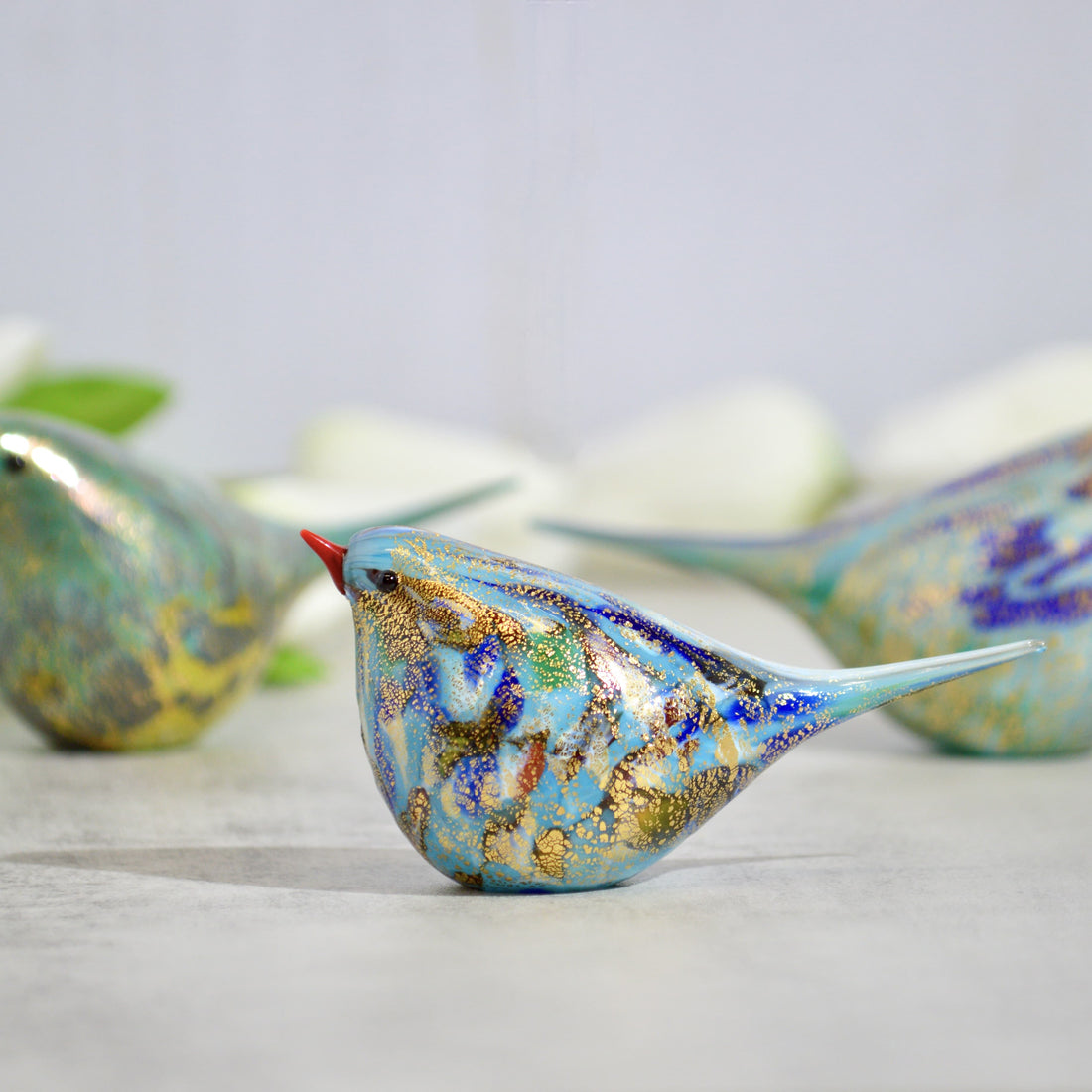 Handblown Murano Glass Chirpie Bird