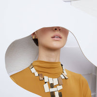 Piet V Necklace - Gold & Ivory: Large