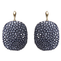 Gold-Plated Shagreen Earrings