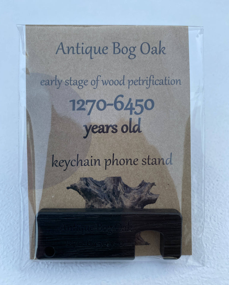 Bog Oak Keyring Phone Holder
