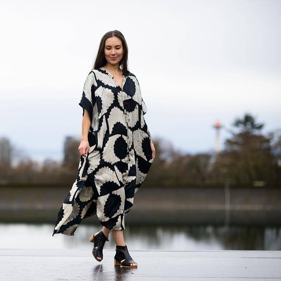 Sunset Block Print dress