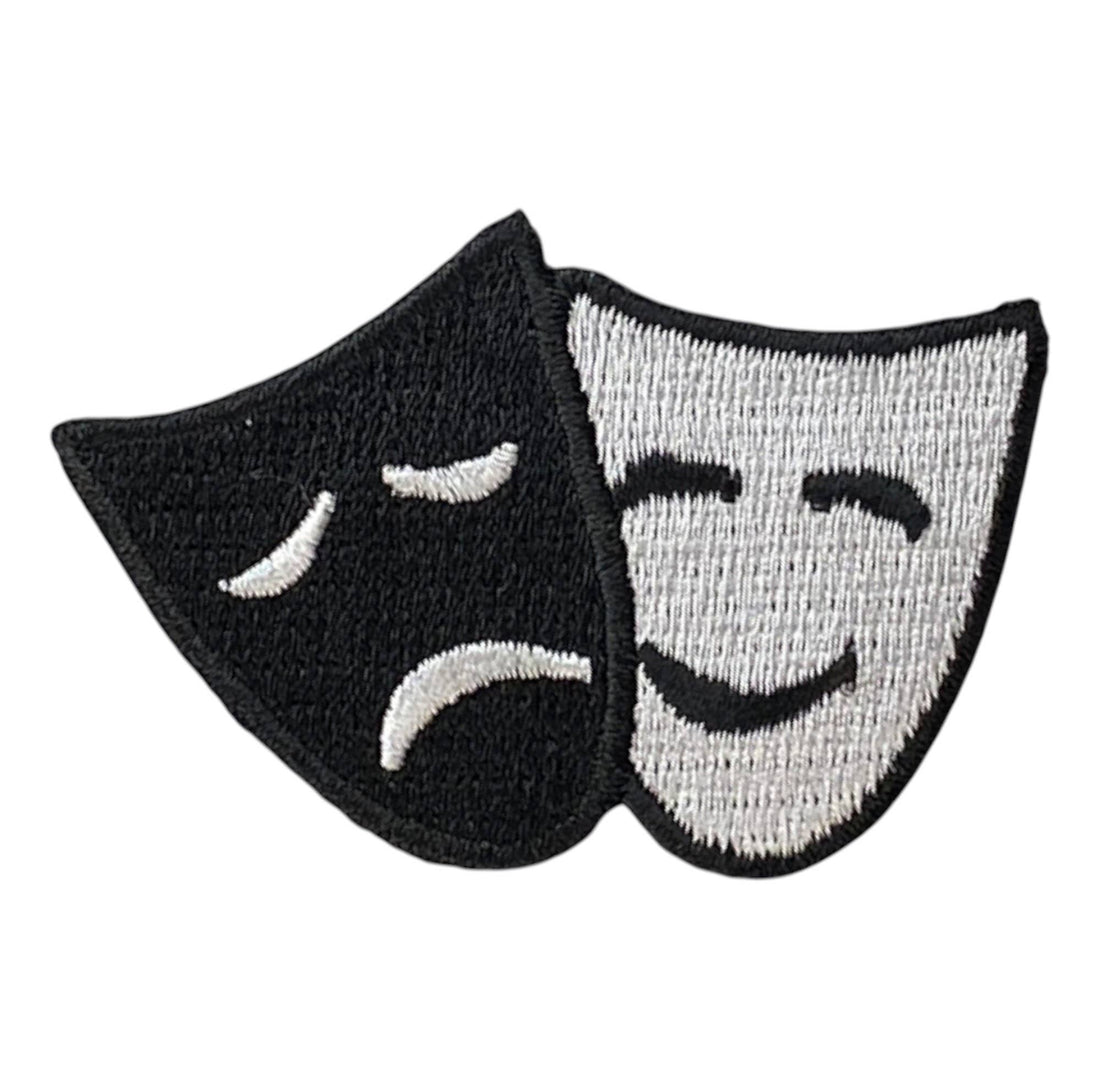 Comedy/Tragedy Theater Mask Iron on Patch