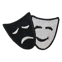 Comedy/Tragedy Theater Mask Iron on Patch