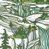 Mountain Waterfall Landscape Fine Art Blank Notecard