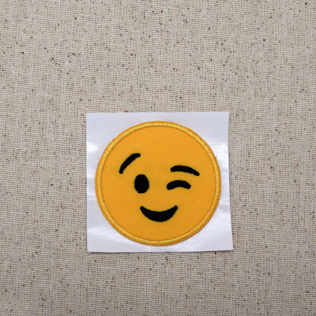 Winking Iron on Embroidered Patch