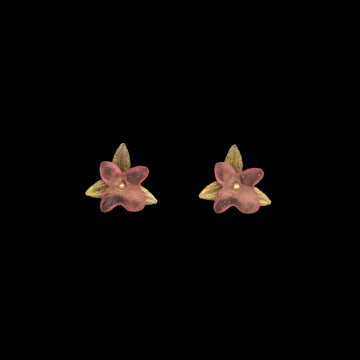 Pink Hydrangea Stud Earrings