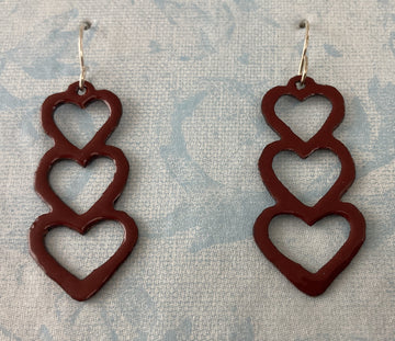 Heart Enamel Earrings