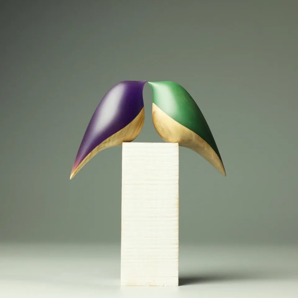 Green and Purple Love Bird Duo 296