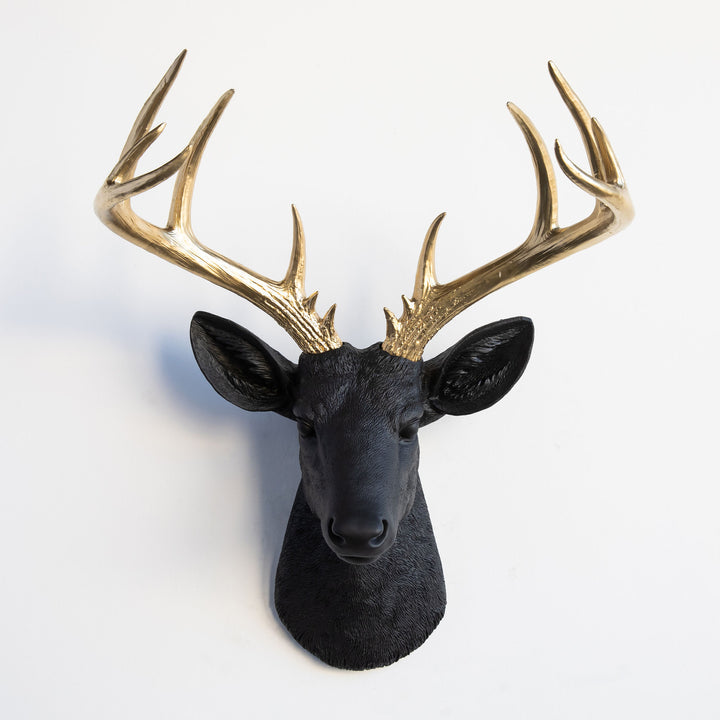 Faux Deer Head Sculpture Wall Mount