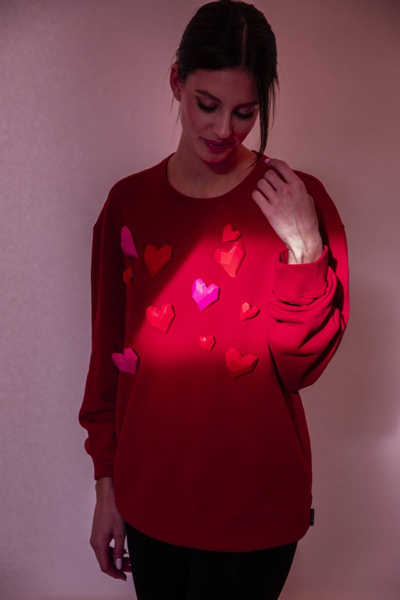 Blue Gold Heart Brooch XS