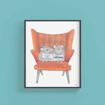 Midge & Mondo Pines Field Mouse Note Card
