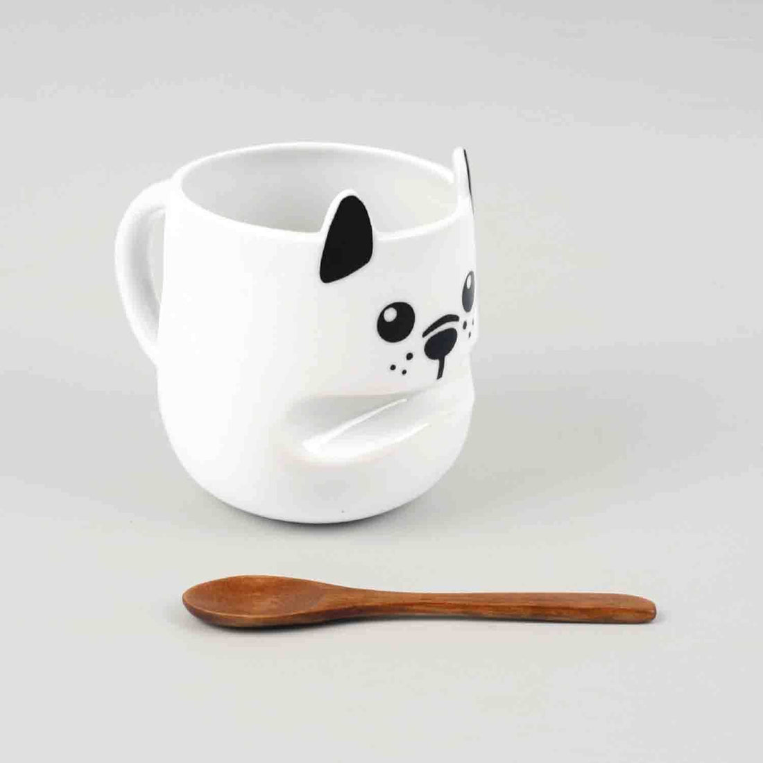 Ceramic Dog Mug & Stick Spoon Set