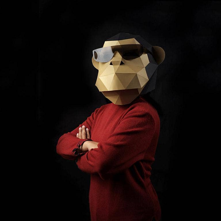 3D PaperCraft Gorilla Mask Kit