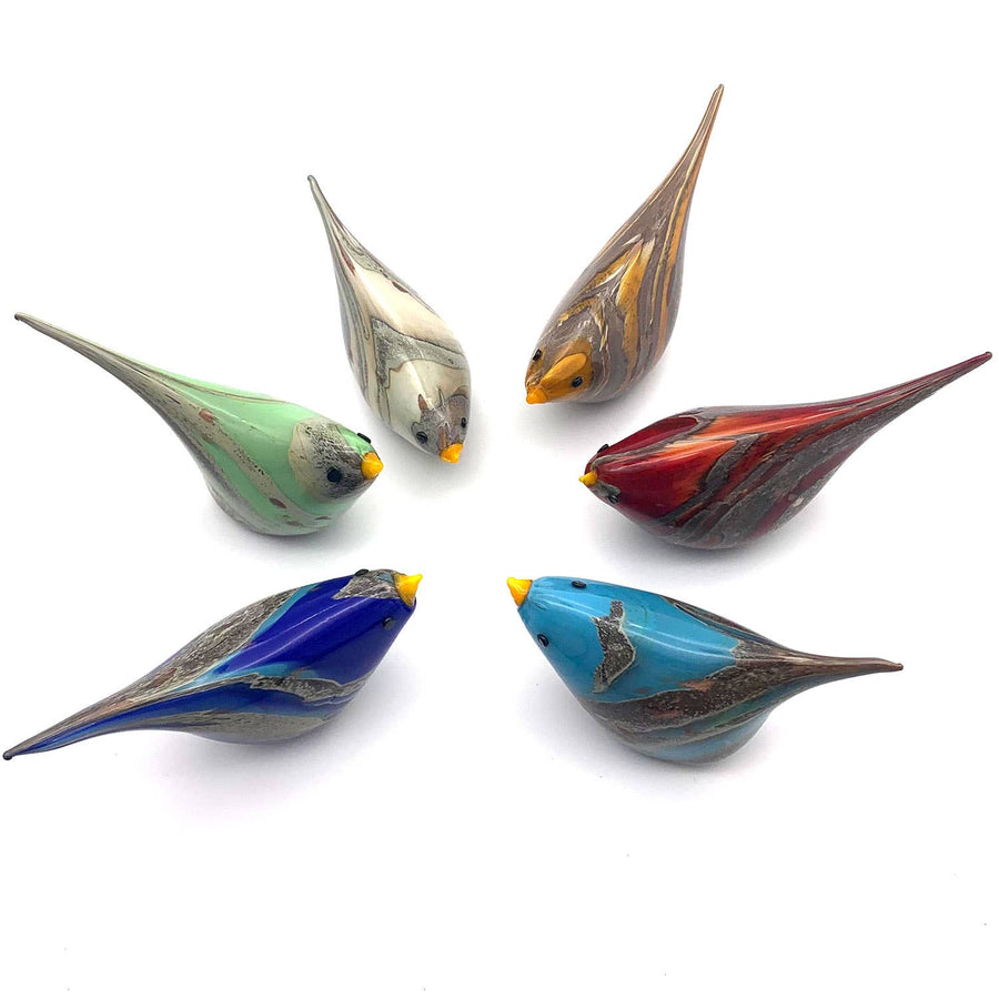 Murano Lucky Lido Bird Figurines