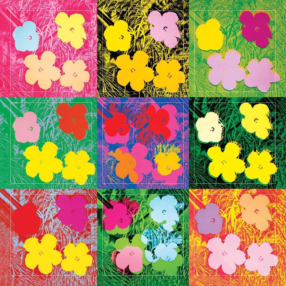 Flowers by Andy Warhol - Sheet of 9 Kiss-Cut Stickers