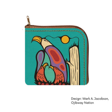 Coin Purses with Contemporary Indigenous Artwork: Eagle Family