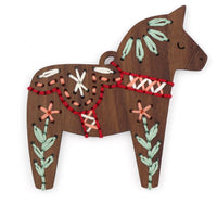 Dala Horse - DIY Stitched Ornament Kit