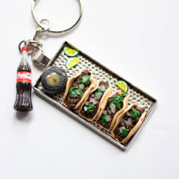 Keychain 4 Tacos w/coke: Red