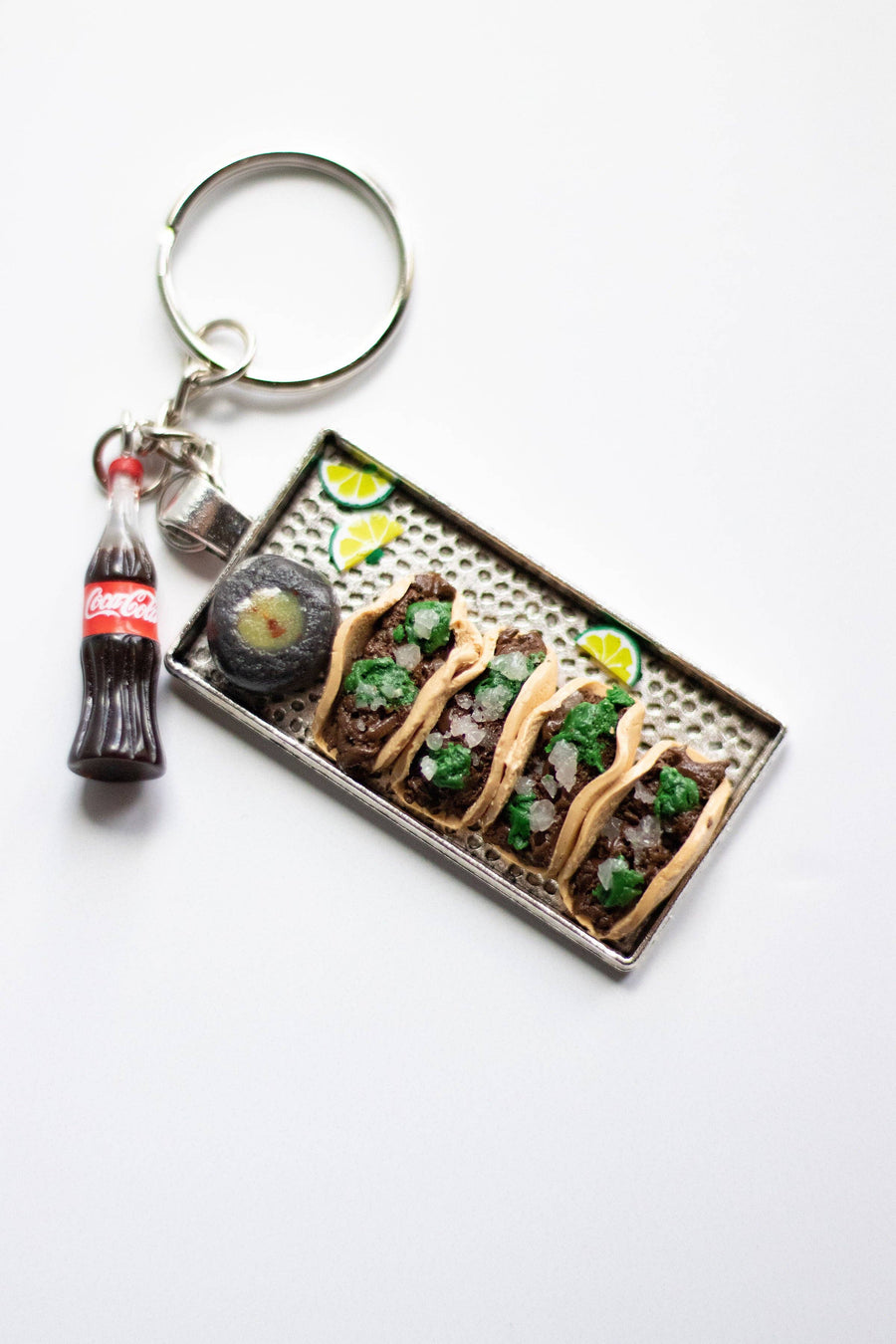 Keychain 4 Tacos w/coke: Red