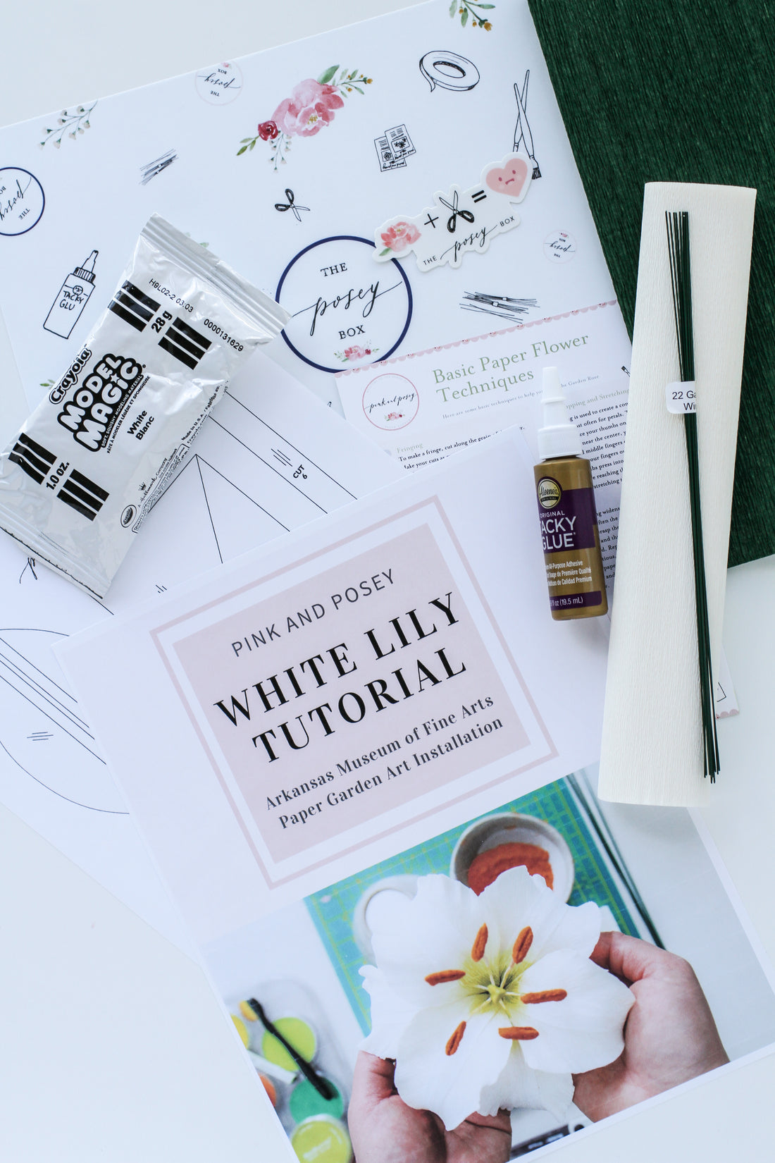 Pink and Posey White Lily Tutorial + Supply Kit