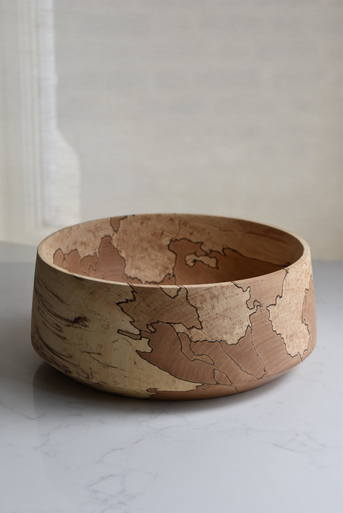 Tall Koben Bowl in Spalted Beech