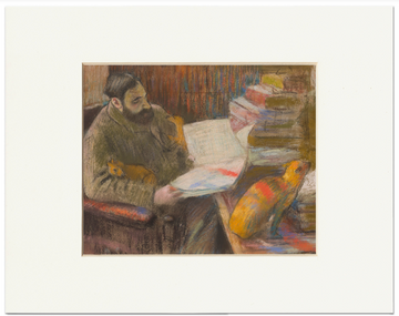 Seated Man Reading Print