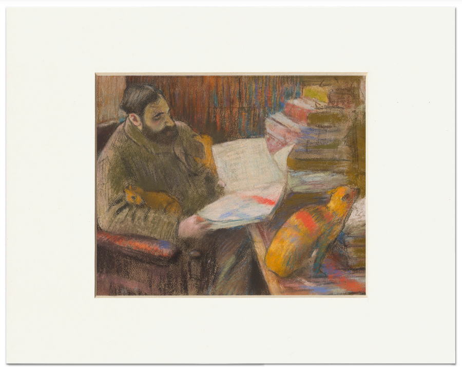 Seated Man Reading Print