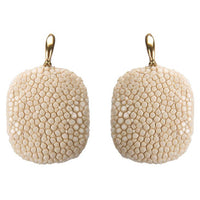 Gold-Plated Shagreen Earrings