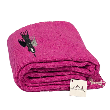 Hot Pink Baja Thunderbird Mexican Blanket