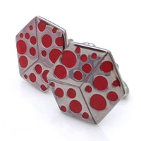 Polka Dot Top Cube Cufflinks
