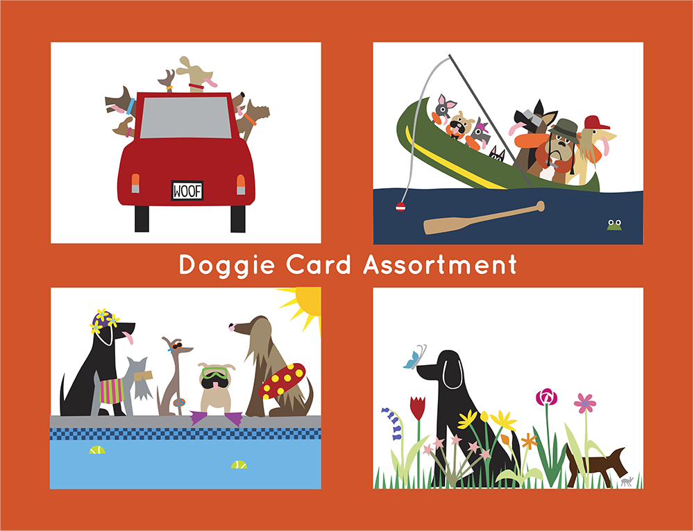 Doggie Assortment Boxed Note Cards, Set of 10