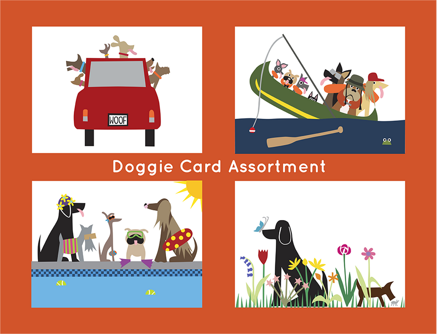Doggie Assortment Boxed Note Cards, Set of 10