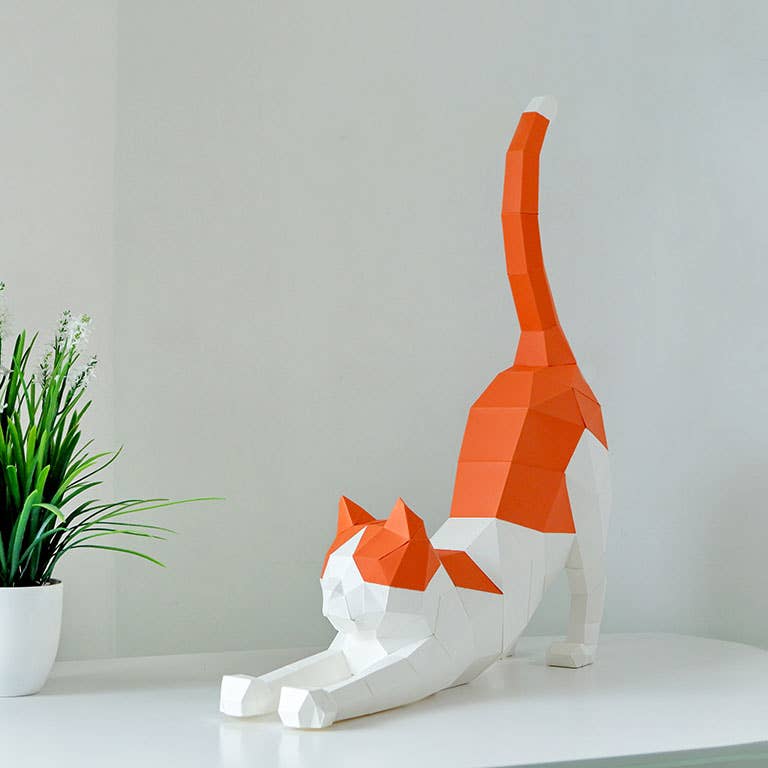 Stretching Cat 3D Model