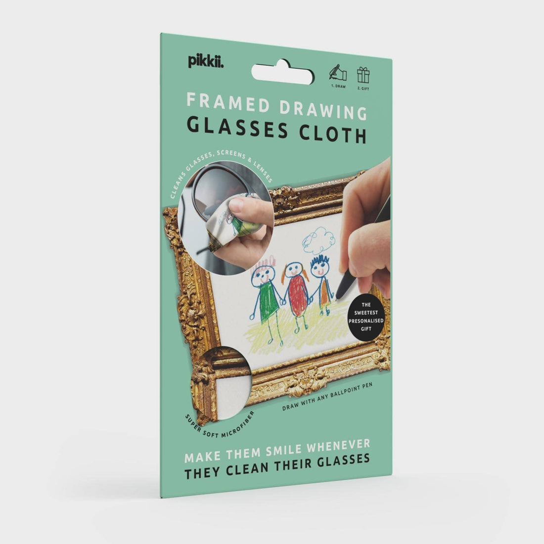 Framed Drawing Glasses Cloth