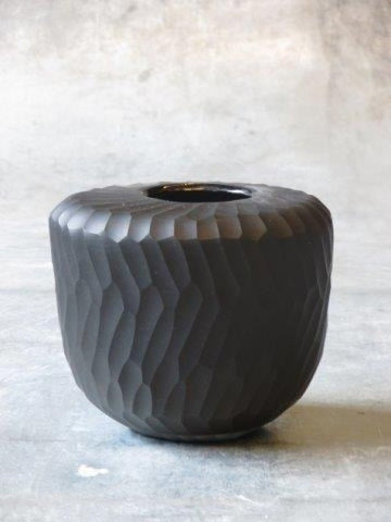 Black Carved Vase