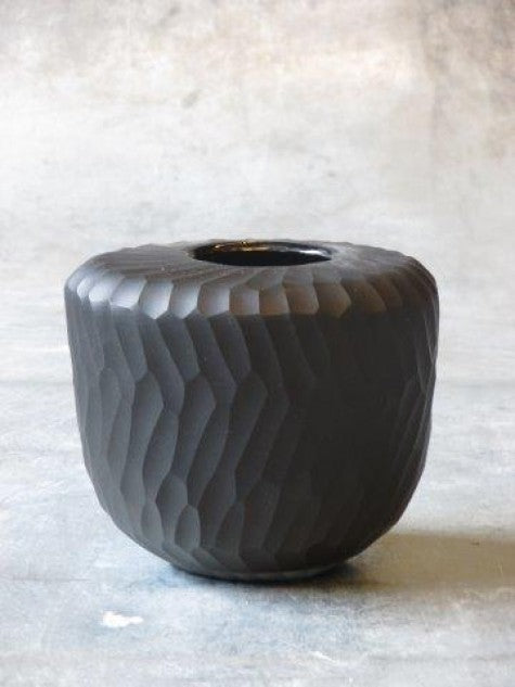 Black Carved Vase