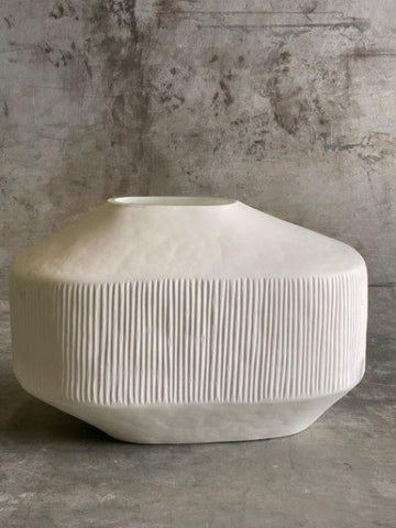 Remy Meijers White Oblong Vase